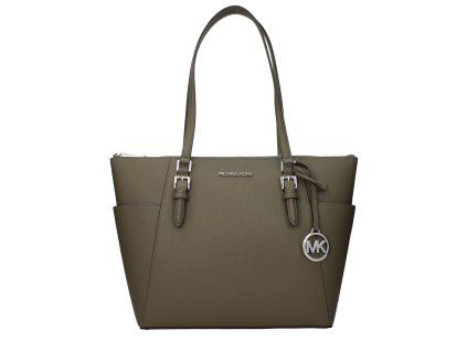 Zelená kožená taška přes rameno