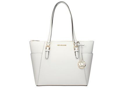 Bílá kožená taška přes rameno