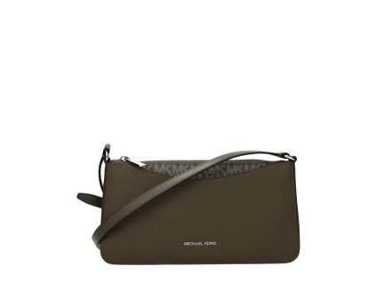 Zelená látková crossbody kabelka