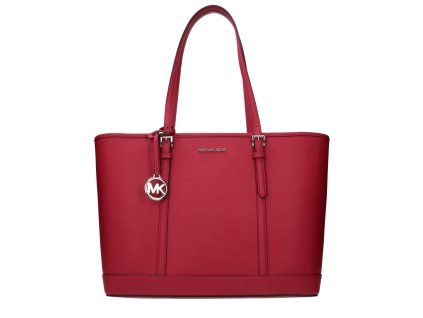 Červená kožená taška přes rameno