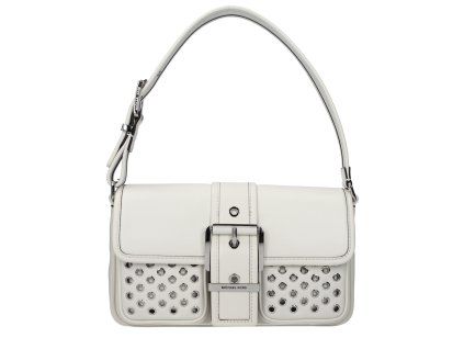 Bílá kožená taška přes rameno