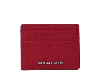 Červený kožený držitel karty