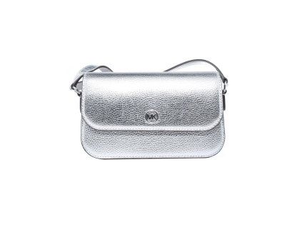 Šedá kožená taška přes rameno