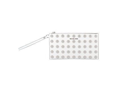 Bílá kožená taška se spojkou