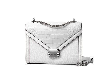 Bílá plátěná crossbody kabelka
