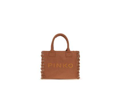 Hnědá bavlněná taška přes rameno