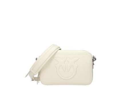 Bílá kožená crossbody kabelka