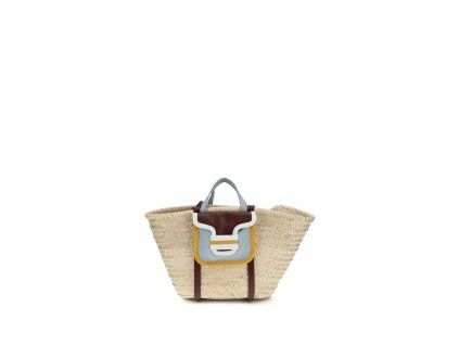 Béžová taška přes rameno Raffia