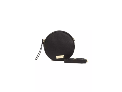 Černá kožená dámská crossbody kabelka