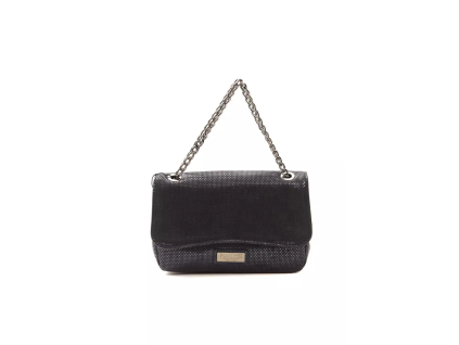 Modrá kožená dámská crossbody kabelka
