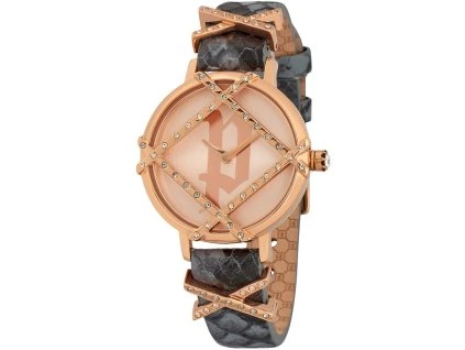 Šedé kožené společenské hodinky