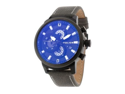 Šedé kožené společenské hodinky