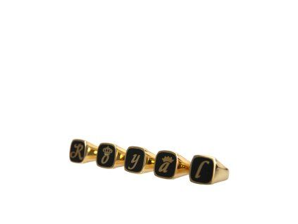 Zlatá mosaz ROYAL Enamel Set 5 kusů Prsten