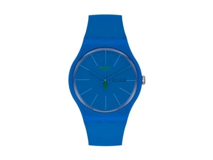 Modré plastové společenské hodinky