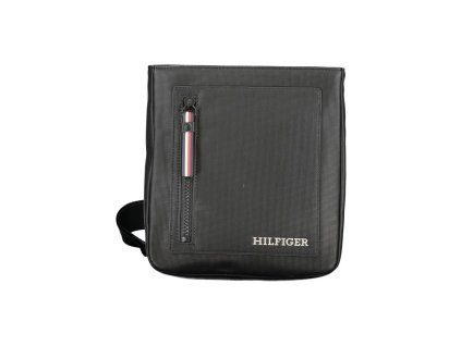 Černá polyuretanová pánská taška přes rameno