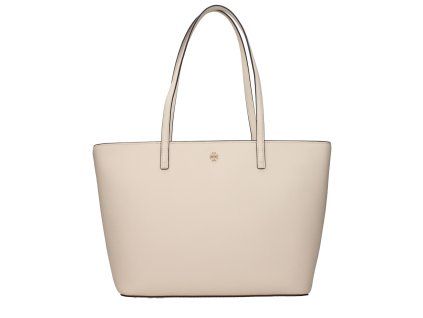 Béžová kožená taška přes rameno