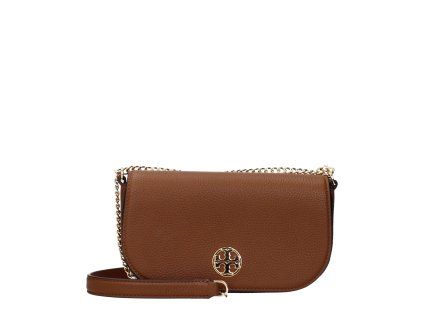 Hnědá kožená crossbody kabelka