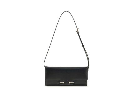 Černá kožená taška přes rameno Bos Taurus