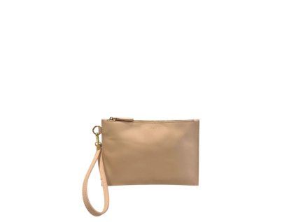 Růžová polyuretanová dámská spojka