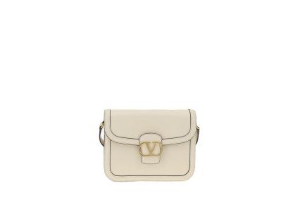 Bílá kožená taška přes rameno