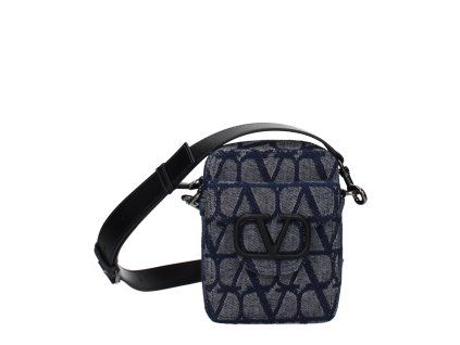 Modrá látková crossbody kabelka