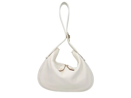 Béžová kožená kabelka