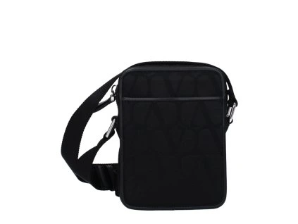 Černá látková crossbody kabelka