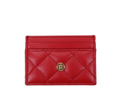 Červený kožený držitel karty