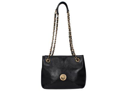 Černá kožená taška přes rameno