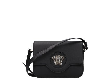 Černá kožená crossbody kabelka