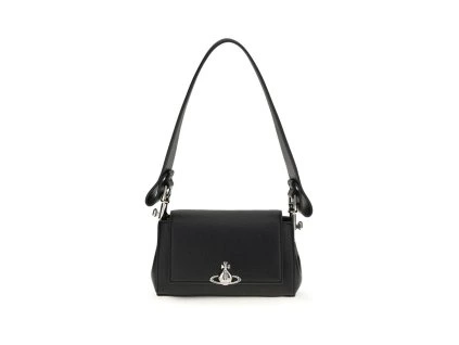 Černá polyuretanová taška přes rameno