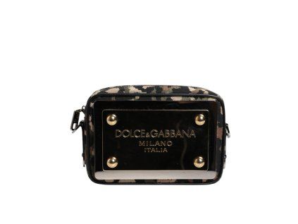 Vícebarevná Crossbody kabelka Leopard Jacquard DG Logo