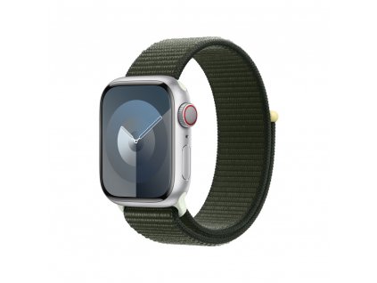 Apple Watch 41/40/38mm cypřišově zelený provlékací sportovní řemínek