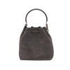 Tmavě šedý kbelík Bon Bon Suede