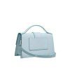 Bledě modrá kožená kabelka Le Grand Bambino