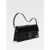 Černá kožená kabelka Le Bambino Long