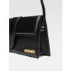 Černá kožená kabelka Le Bambino Long