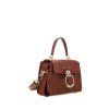 Hnědá kožená kabelka Tess