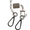 Stříbrný Tone Metal Chain DG Charm Belt Keychain