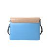 Modrá béžová exotická kožená kabelka LUCIA Crossbody