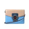 Modrá béžová exotická kožená kabelka LUCIA Crossbody