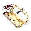 Růžová exotická kůže Mini Mirror Tassel Tassel Makeup Bag