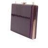 Fialová kožená večerní kabelka Clutch Crossbody