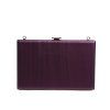 Fialová kožená večerní kabelka Clutch Crossbody