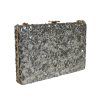 Stříbrný Sequined Clutch Evening Crossbody Bag