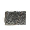 Stříbrný Sequined Clutch Evening Crossbody Bag