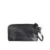 Black Grey Camouflage Logo Plaque Keyprsten Pouch Bag