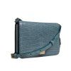 Mini kabelka DG Plaque Crossbody v zelené exotické kůži