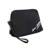Černý pevný nylon DG LogoPrint Borse Pouch Brašna se zipem spojky