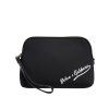 Černý pevný nylon DG LogoPrint Borse Pouch Brašna se zipem spojky